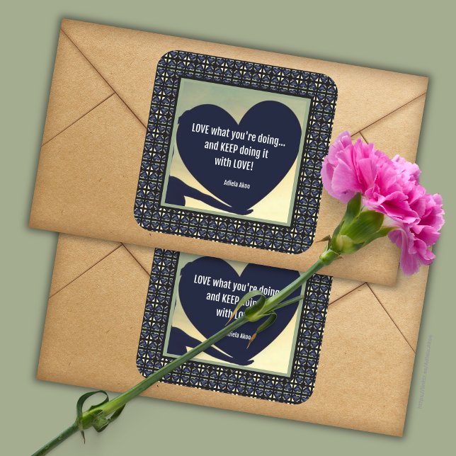 Ame o que você está fazendo com adesivos de Adiela (LOVE What You're Doing Sticker by Poet Adiela Akoo. LOVE it? GET it! Browse the collection for more )