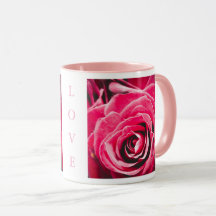 Ame Rosas Cor-de-Rosa Caneca de Duas Cores 325ml R