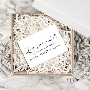 Ame seu pedido Cartão de Inserção para Pequenas Em