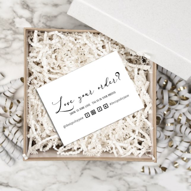 Ame seu pedido Cartão de Inserção para Pequenas Em (Criador carregado)