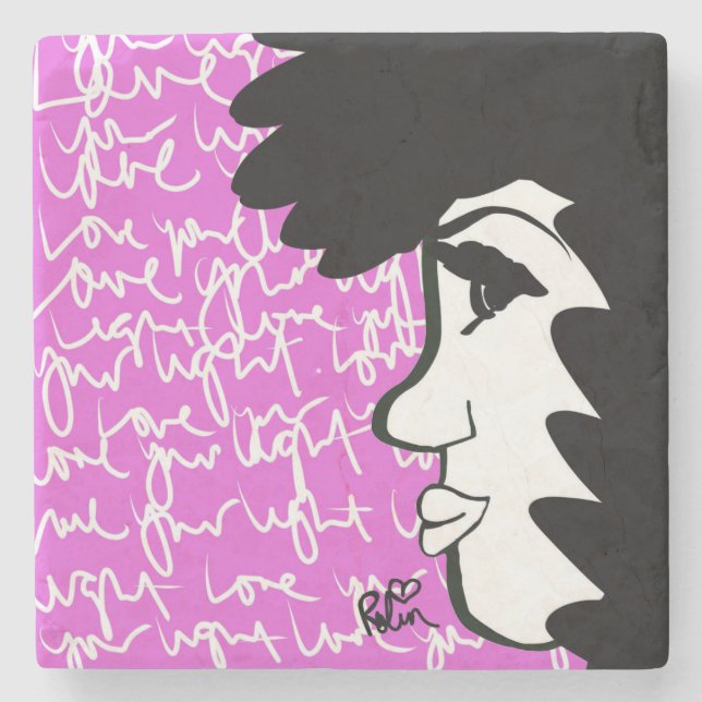 Ame Sua Porta copos De Pedra Leve (Frente)