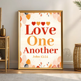 Ame um ao outro Boho Christian Wall Art impressão