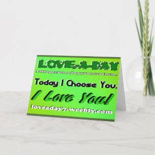 Ame Um Cartão De Saudação Do Dia Verde