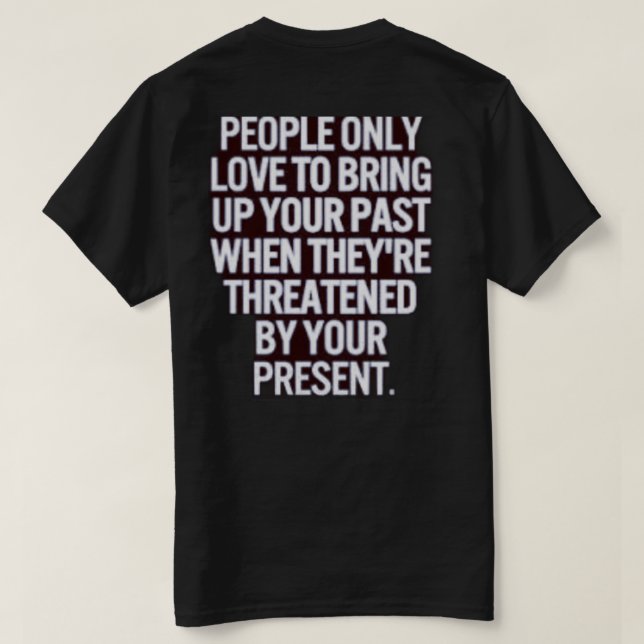 Ameaçar com a sua camiseta atual (Verso do Design)