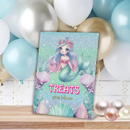 Ameaças de aniversário de Sereia Roxo Glitter