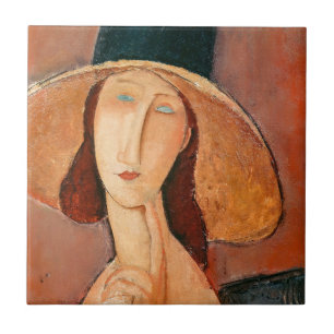 Amedeo Modigliani - Jeanne Hebuterne em Grande Cha