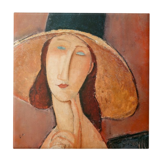 Amedeo Modigliani - Jeanne Hebuterne em Grande Cha (Frente)