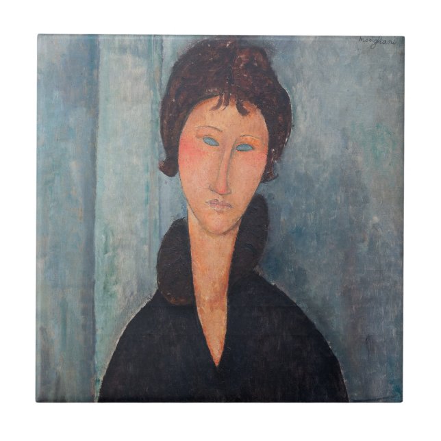 Amedeo Modigliani - Mulher com Olhos Azuis (Frente)