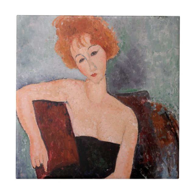 Amedeo Modigliani - Vestido da Noite Ruiva (Frente)