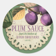 Ameixas de vindima preservam etiqueta de latão par