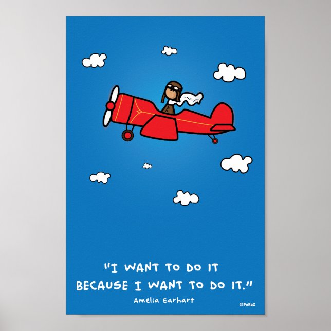 Amelia Earhart 8x12 poster (and same ratio) (Frente)