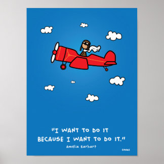Amelia Earhart poster 18x24 (e mesma proporção)