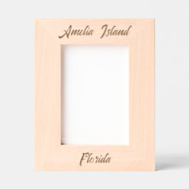 Amelia Island Florida Laser Engraved Frame