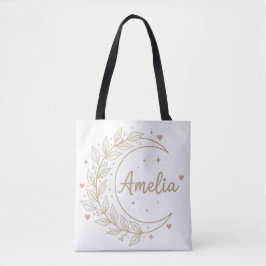 Amelia Personalized Tote Bag - Elegant Celestial 