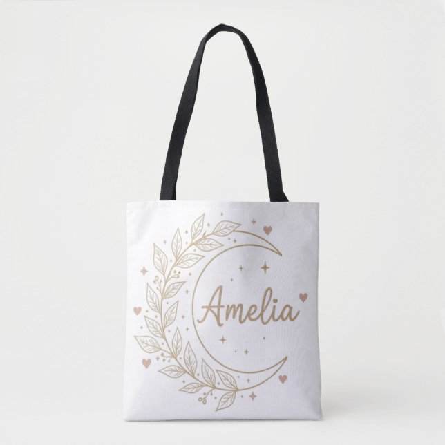 Amelia Personalized Tote Bag - Elegant Celestial  (Frente)