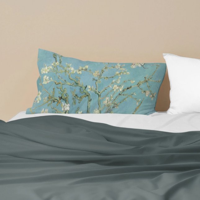Amêndoa em flor por Vincent Van Gogh (Almond tree in blossom by Vincent Van Gogh Pillow Case by Ricaso. )