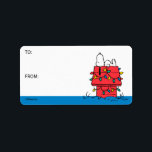 Amendoins | Cachorro do Snoopy com etiqueta para p<br><div class="desc">Veja esta divertida design de Natal Peanuts com Snoopy.</div>