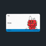 Amendoins | Cachorro do Snoopy com etiqueta para p<br><div class="desc">Veja esta divertida design de Natal Peanuts com Snoopy.</div>
