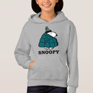 Amendoins Jaqueta Puffer de inverno de Snoopy