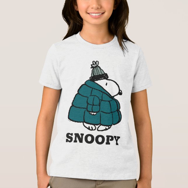 Amendoins | Jaqueta Puffer de inverno de Snoopy (Frente)