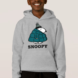 Amendoins   Jaqueta Puffer de inverno de Snoopy
