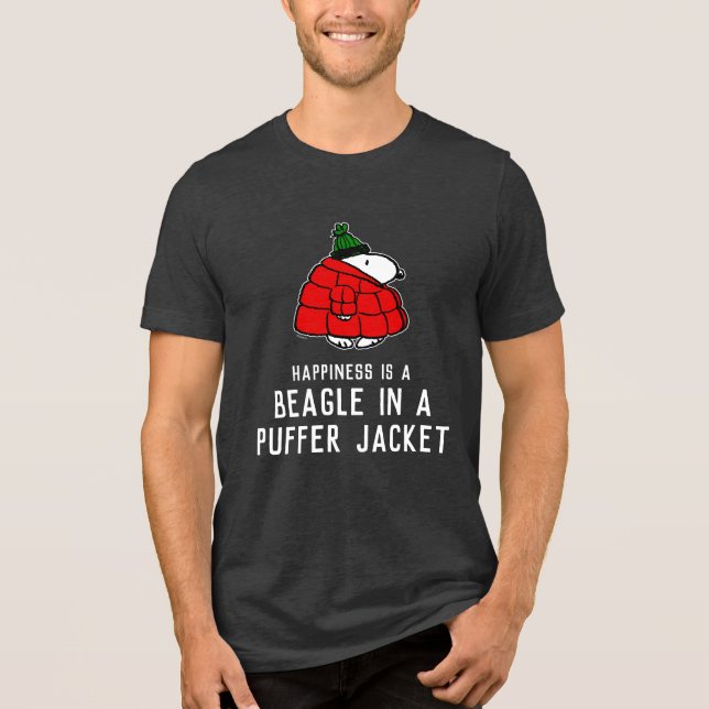 Amendoins | Jaqueta Snoopy Red Puffer (Frente)