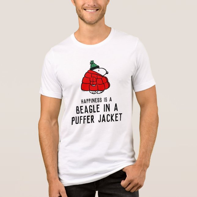 Amendoins | Jaqueta Snoopy Red Puffer (Frente)