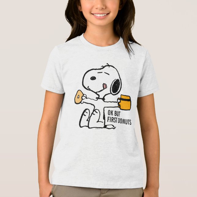 Amendoins | Snoopy OK Mas Primeiro Café (Frente)