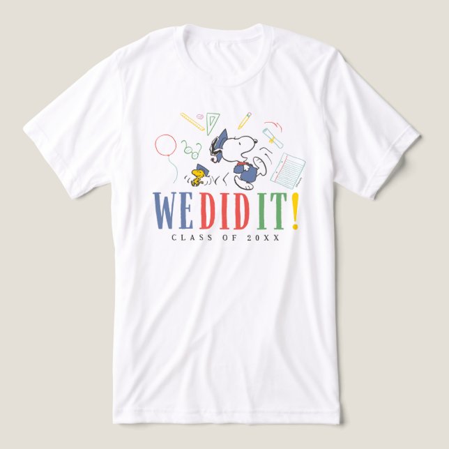 Amendoins Snoopy Woodstock Nós Conseguimos Diploma (Design frontal)