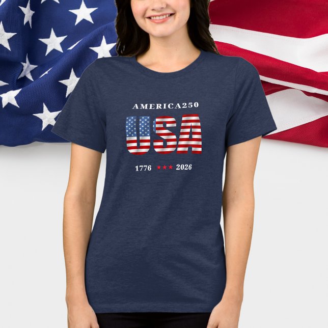 AMÉRICA250 1776-2026 Celebração (AMERICA250 1776-2026 Celebration Ladies Tri-Blend Shirt)