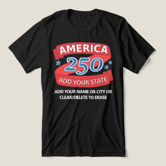 America 250 Add State Patriotic Apparel For Dark