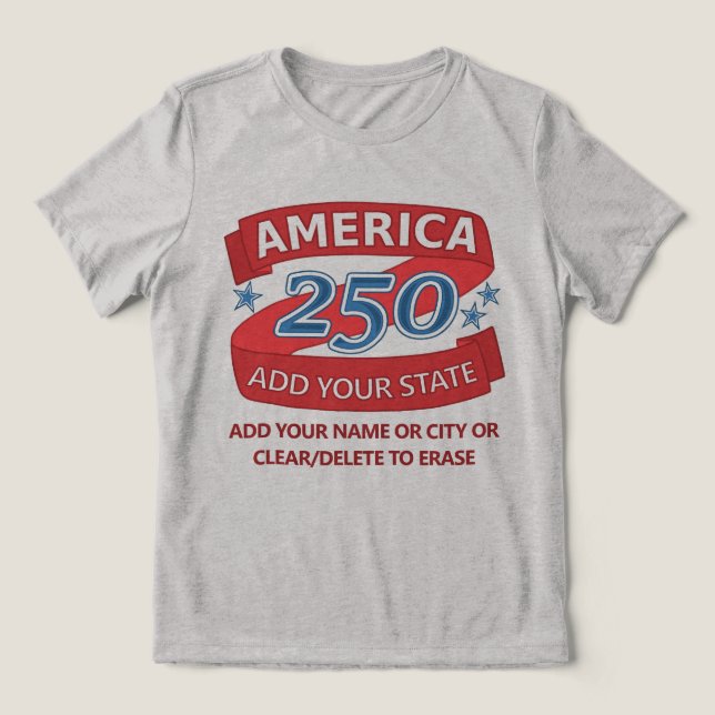 America 250 Add State Patriotic Apparel For Light (Design frontal)