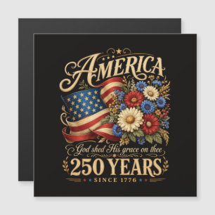 América 250 Anos Desde 1776 Presente Floral Patrió
