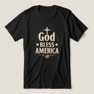 América deus abençoe - Cristão Patriótico Vintage