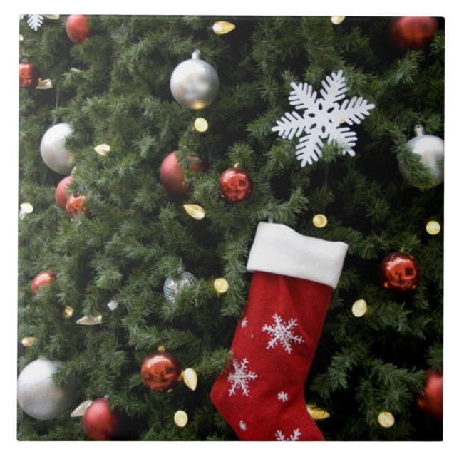 América do Norte. Condecorações de Natal na árvore (Frente)