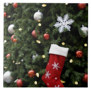 America do Norte. Decorações do Natal na árvore