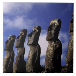 América do Sul, Chile, Ilha de Páscoa, Ahu Akiri.