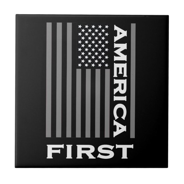 América First American Flag Love USA Trump (Frente)