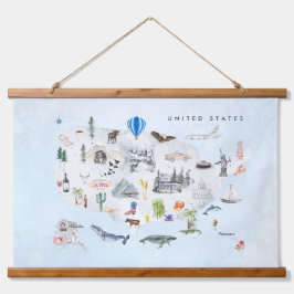 América | Mapa Ilustrado dos EUA