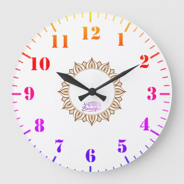 América, o Relógio de Parede Bonito (Frente)