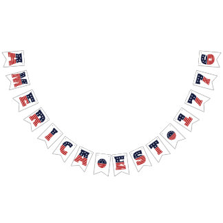 América Patriótica Est 1776 Bandeira EUA banner