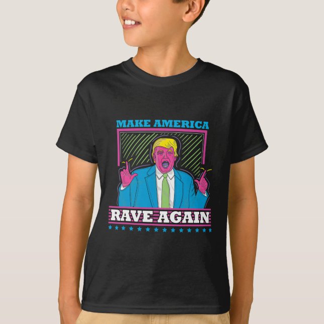 América Rave Novamente Engraçada Camisa De Edm De  (Frente)