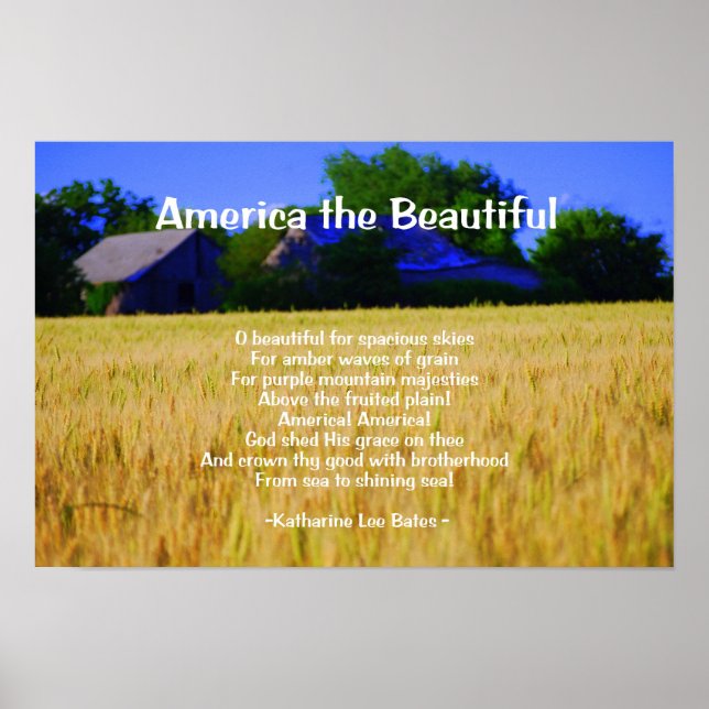 America the Beautiful Impressão (Frente)