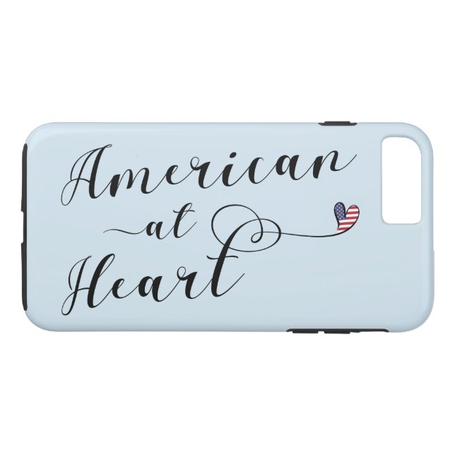 American at Heart Cell Capa de telefone (Verso (Horizontal))