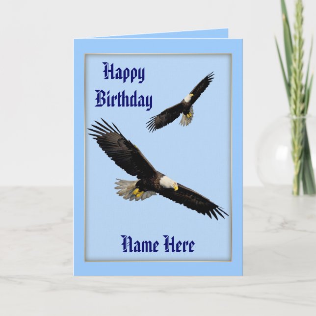 American Bald Eagles - Cartão de Aniversário (Frente)