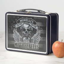 American Biker ADD NAME Skull V-Twin Motocicletas
