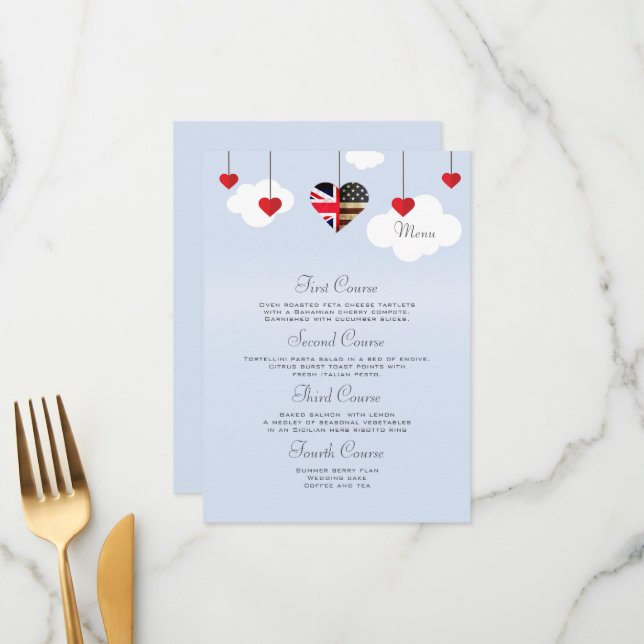 American British 4 Course Wedding Menu (Frente/Verso In Situ)