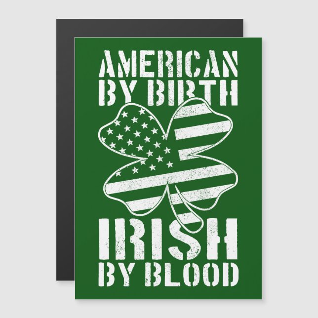 American By Birds Irish By Blood Irish Flag (Frente/Verso)