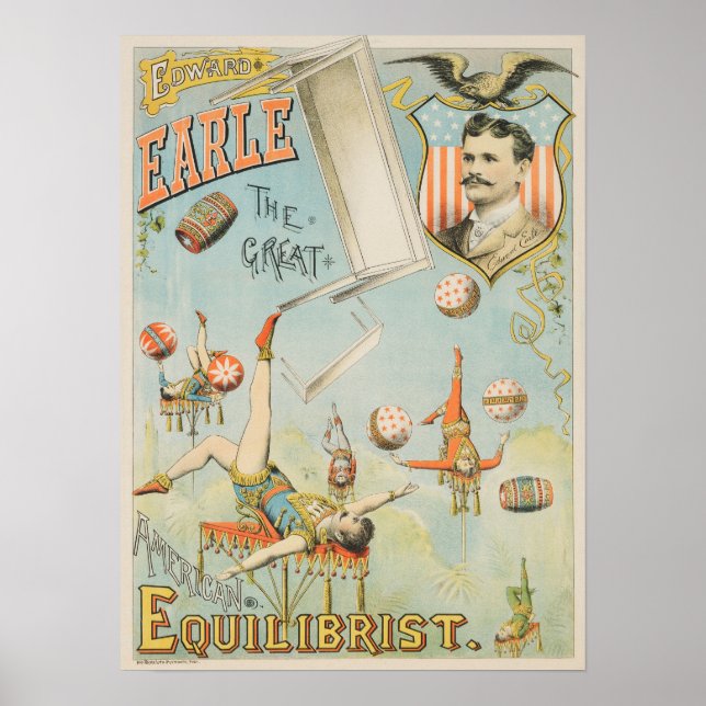 American Circus Performer Edward Earle Poster (Frente)