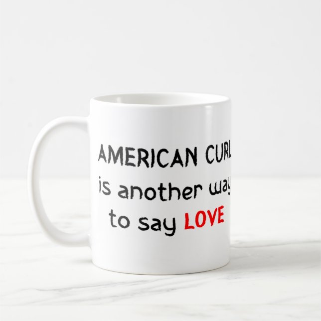 american curl ama caneca de café (Esquerda)